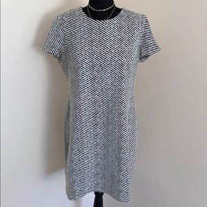 CALVIN KLEIN Black & White Striped Dress